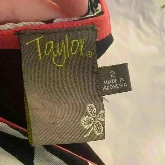 Taylor Mini Dark Navy and Beige Dress - Picture 5 of 6